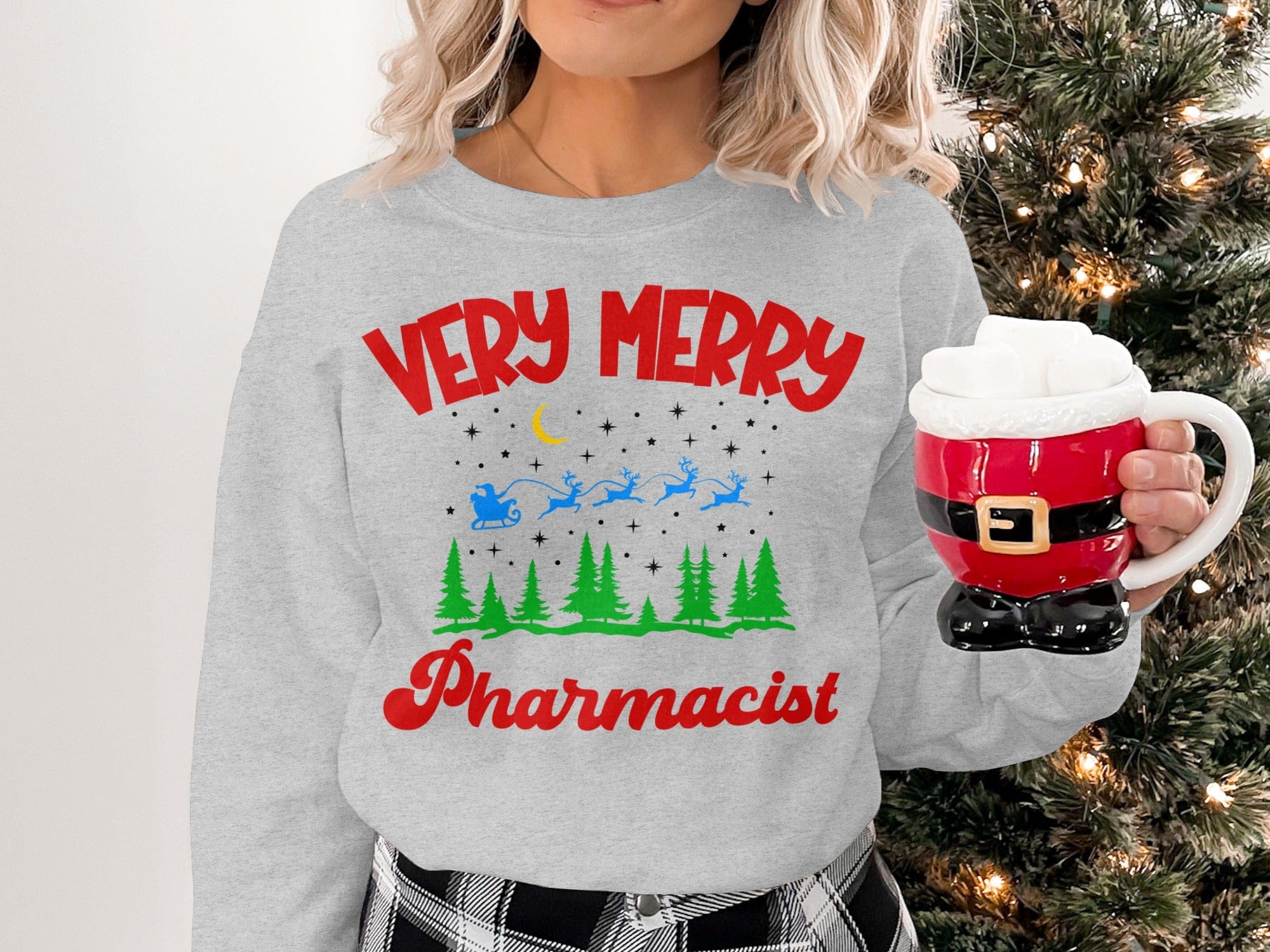 Very Merry Pharmacist Christmas Sweatshirt Holiday