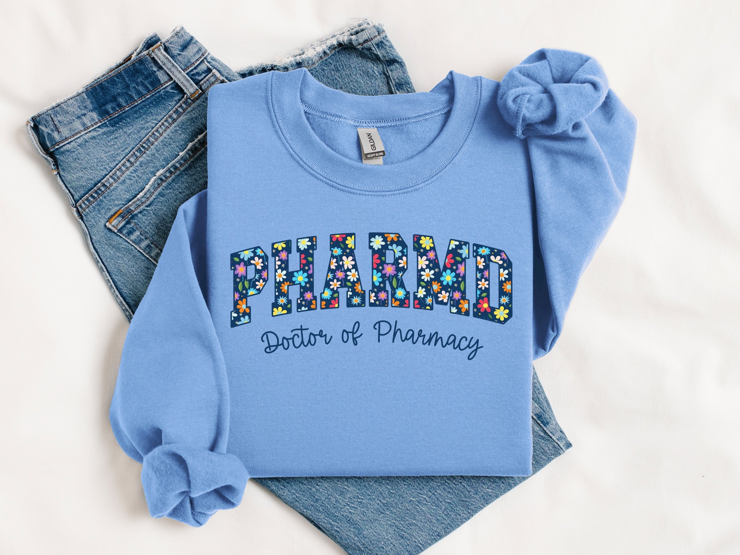 Floral Dr PharmD Doctor of Pharmacy Sweatshirt