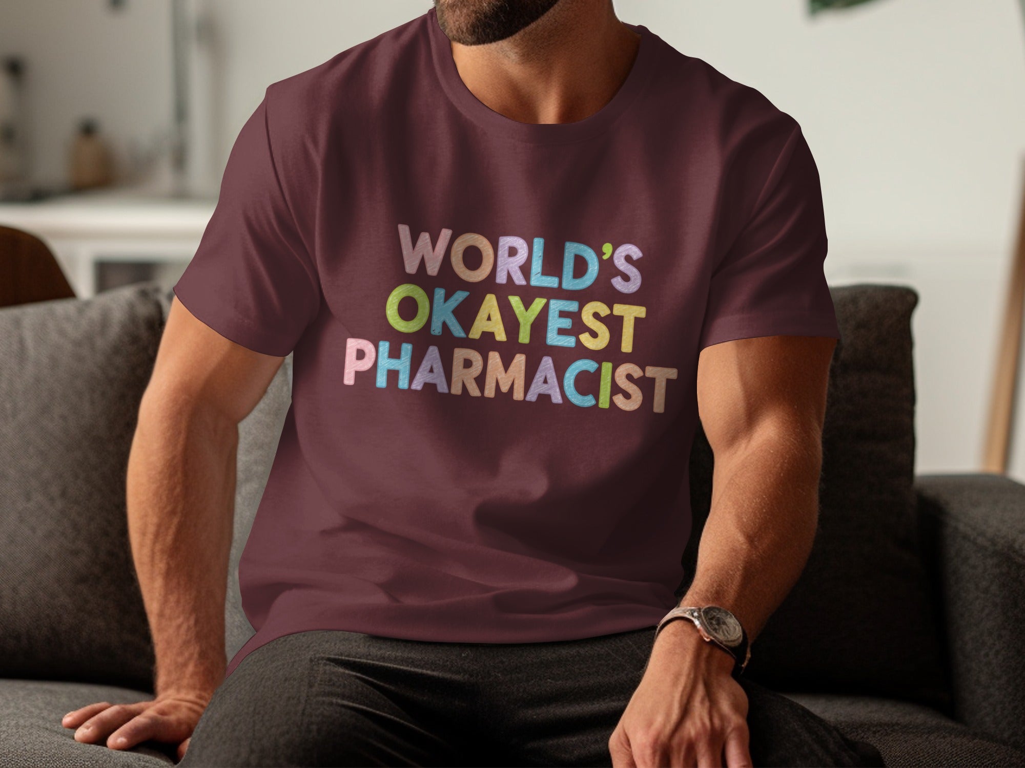 World's Okayest Pharmacist Funny T-shirt Product