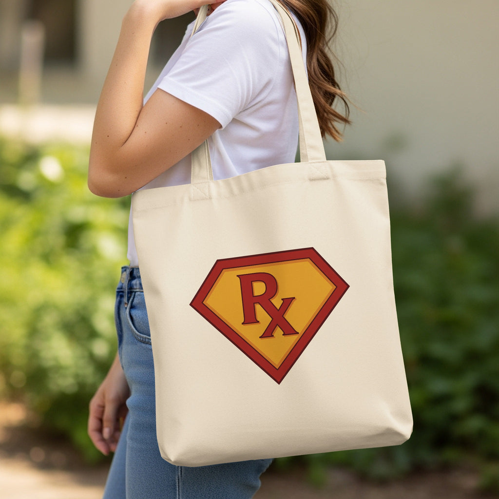 Superhero Style Prescription Symbol Tote Bag product type