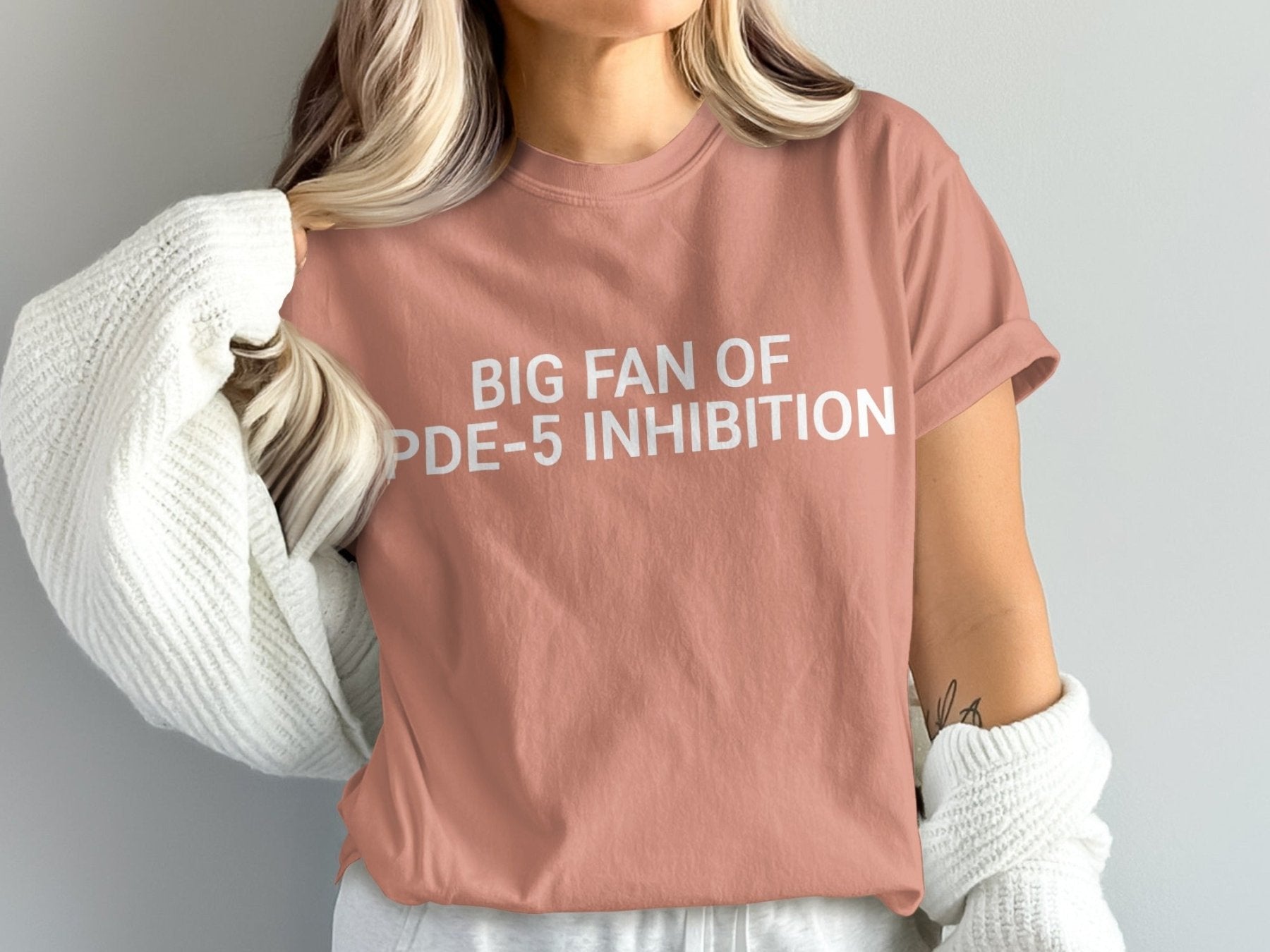 Big Fan of PDE - 5 Inhibition Tee - Pharmacy Apparel for Pharmacists, Techs & Students