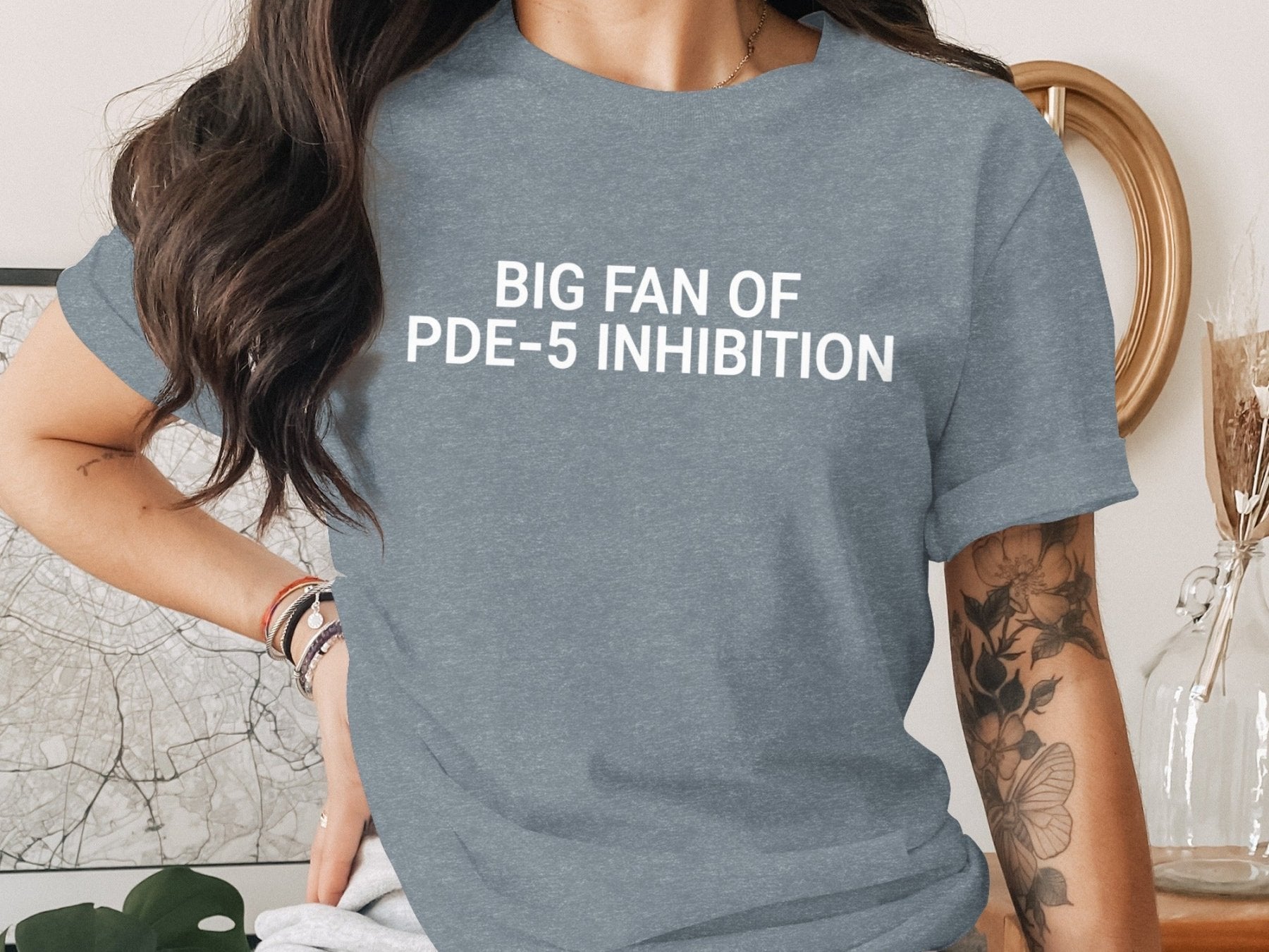 Big Fan of PDE - 5 Inhibition Tee - Pharmacy Apparel for Pharmacists, Techs & Students