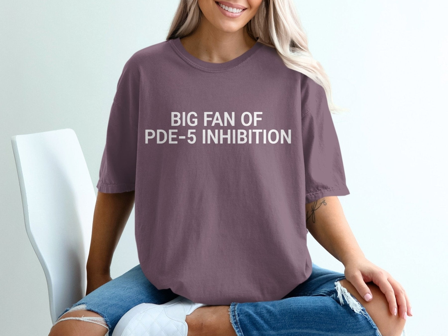 Big Fan of PDE - 5 Inhibition Tee - Pharmacy Apparel for Pharmacists, Techs & Students