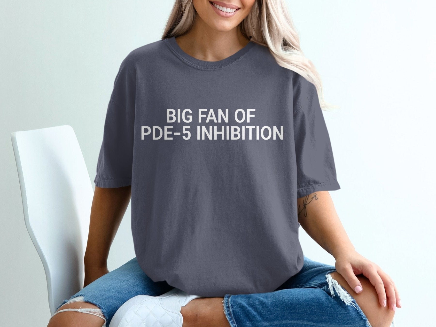 Big Fan of PDE - 5 Inhibition Tee - Pharmacy Apparel for Pharmacists, Techs & Students