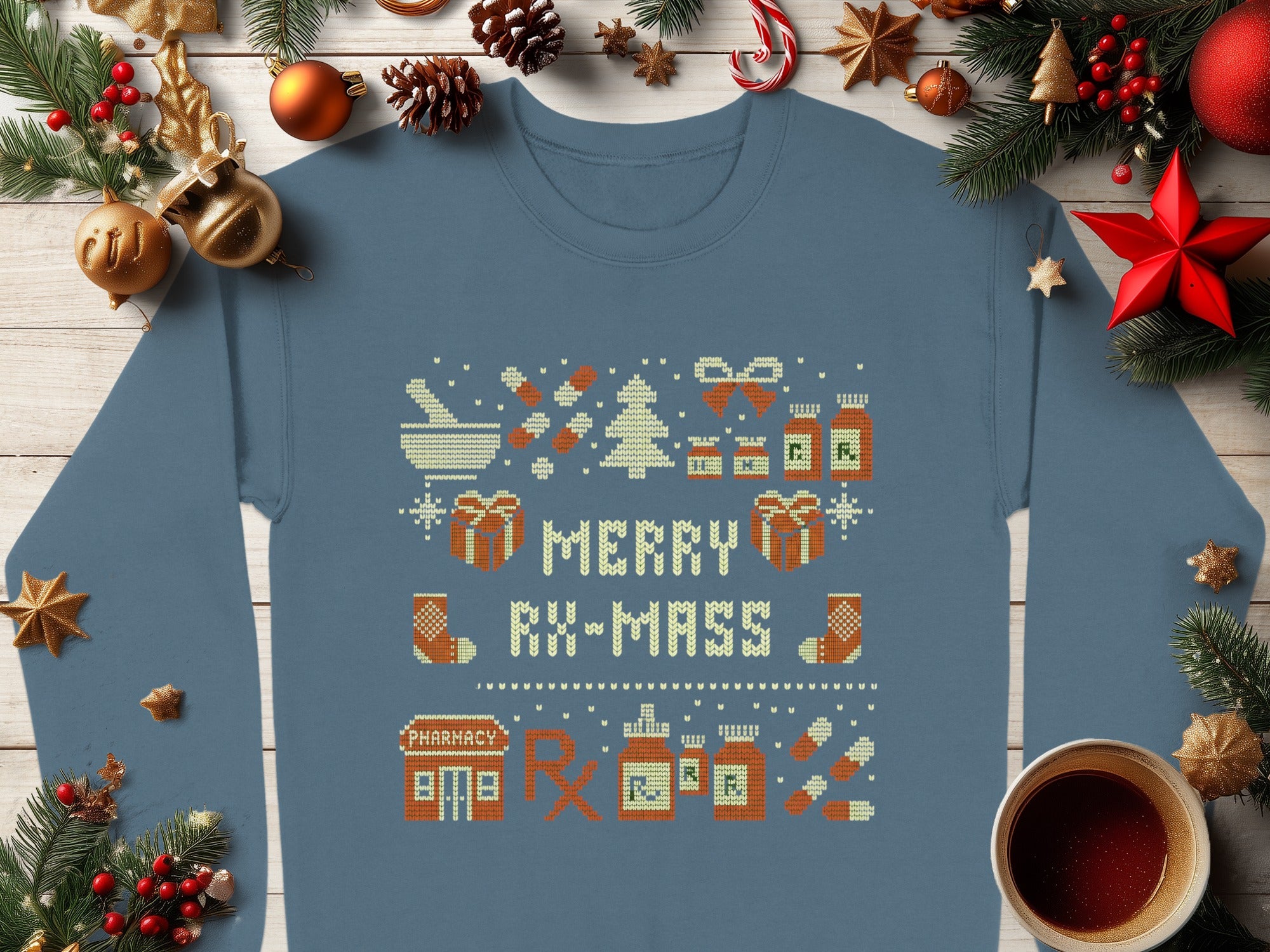 Merry RX-Mas Pharmacy Christmas Long Sleeve Shirt