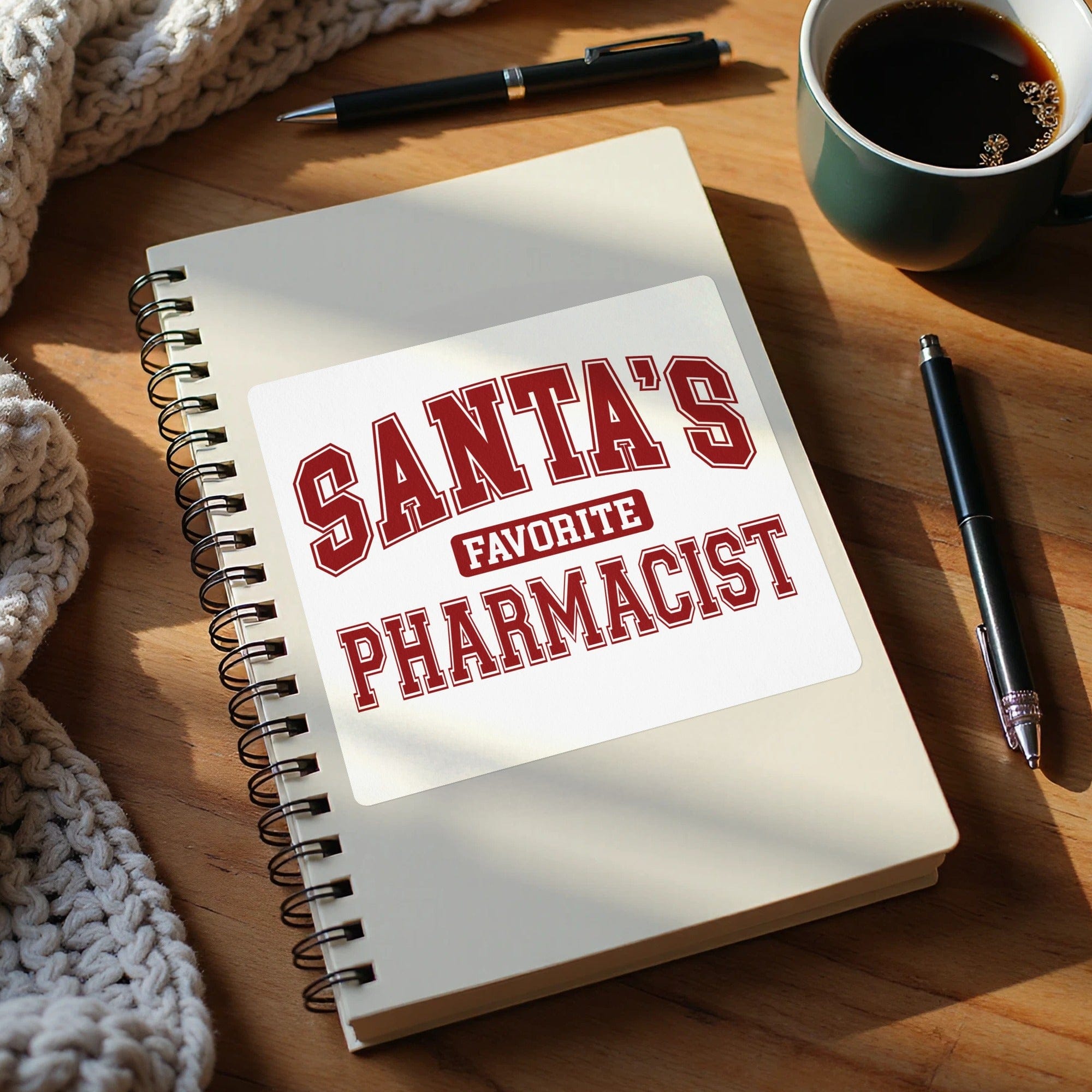 Santa's Favorite Pharmacist Notebook Fun Gift