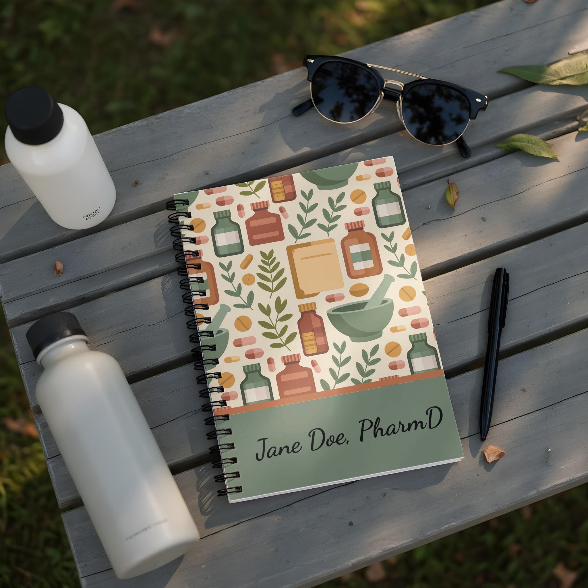 Pharmacist Theme Personalized Spiral Notebook product