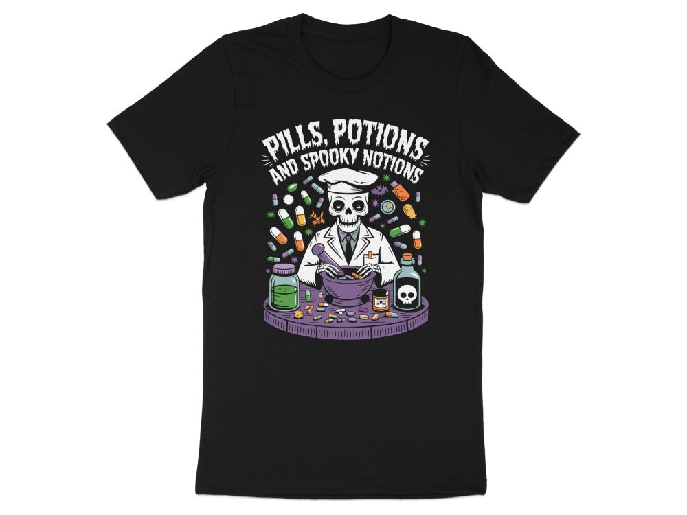Pills Potions and Spooky Notions Tee