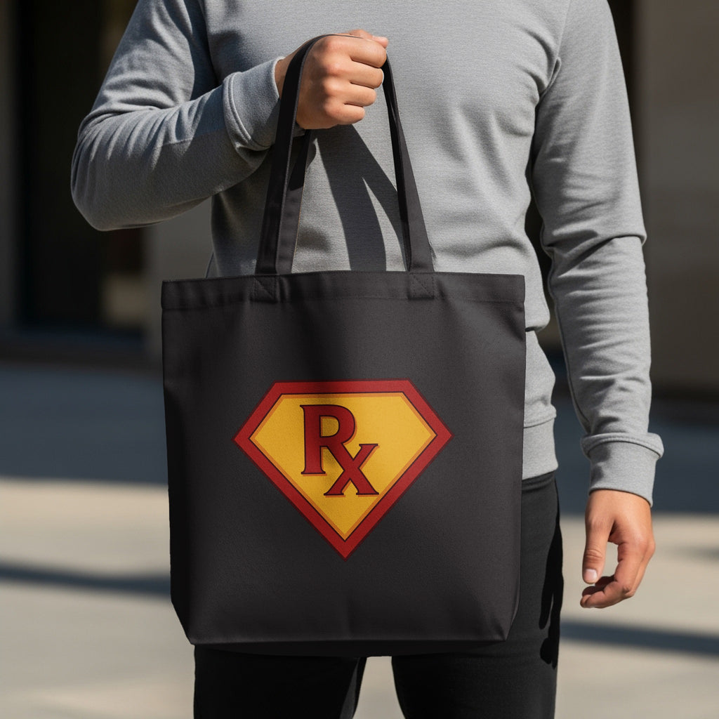 Superhero Rx Logo Black Tote product