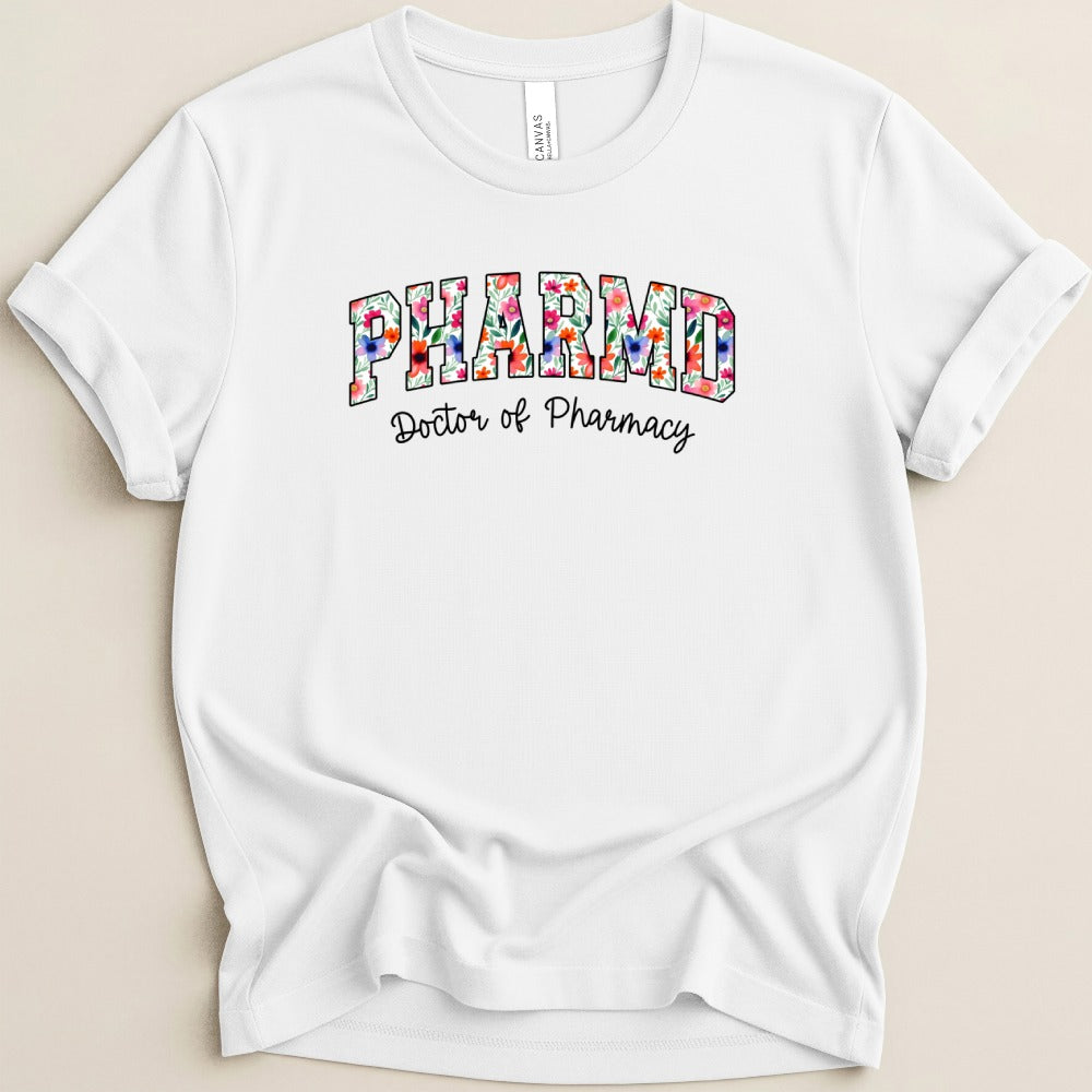 PharmD Floral v2 Tee