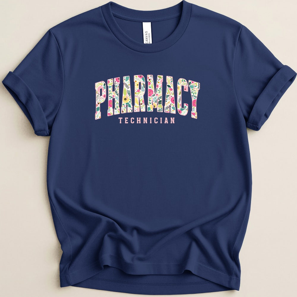Floral Pharmacy Technician Tee
