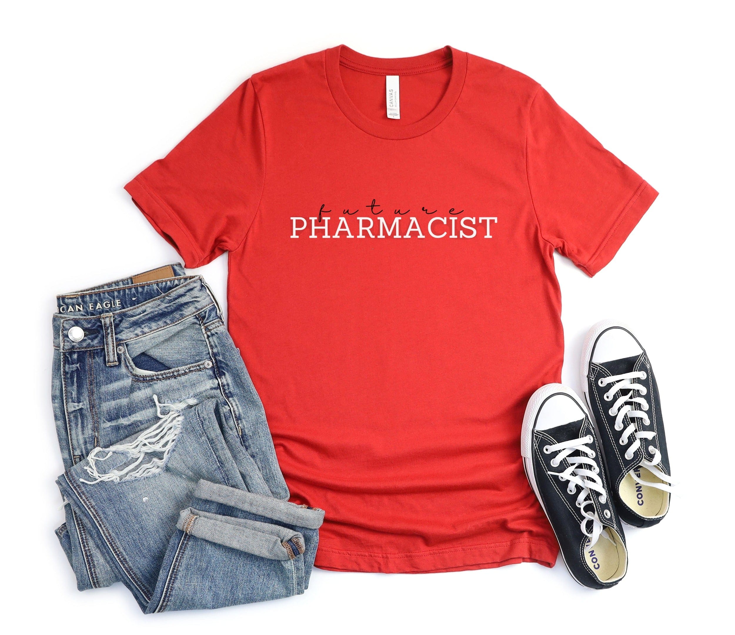 Future Pharmacist Graphic Red Tee Shirt product