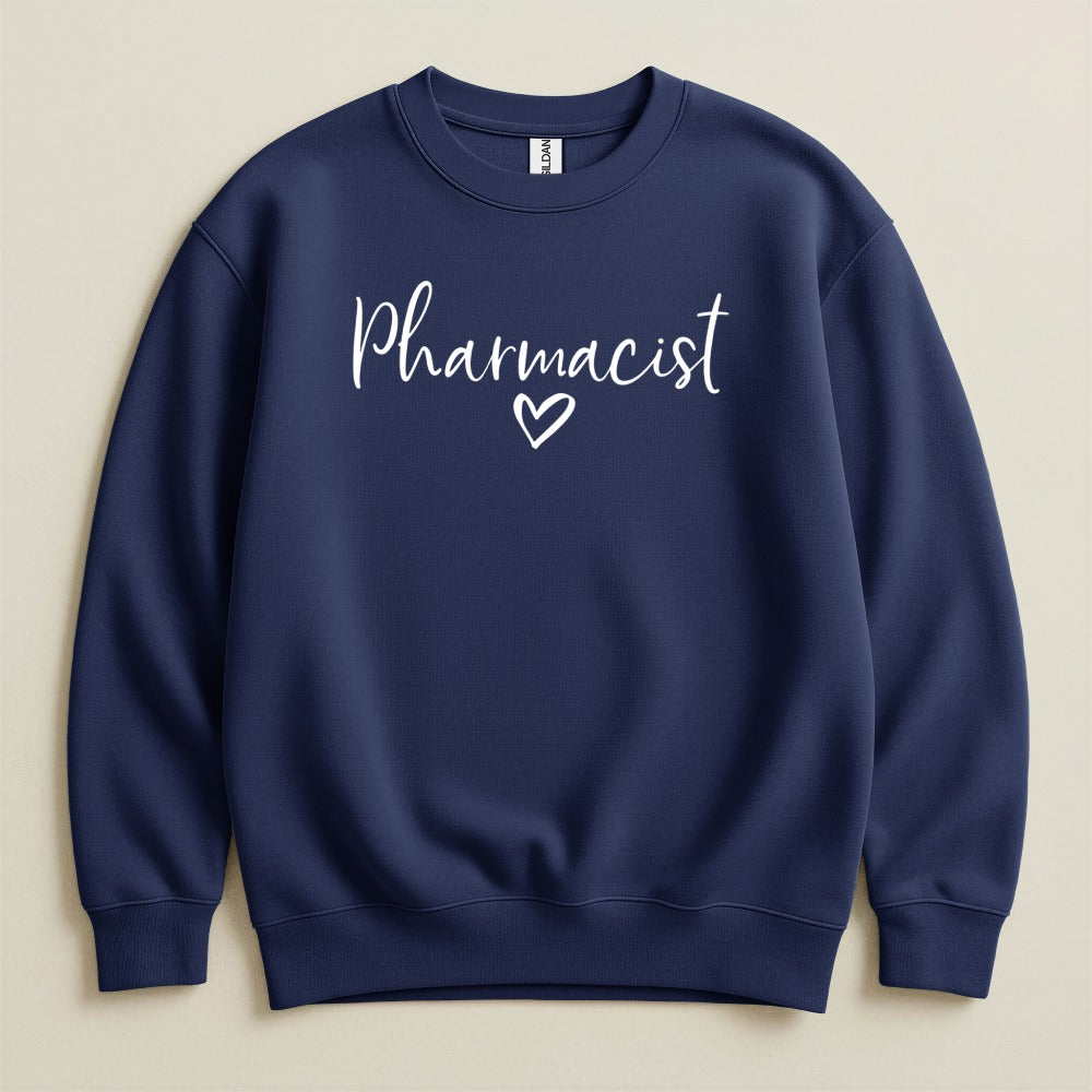 Pharmacist Heart Script Sweatshirt & Hoodie