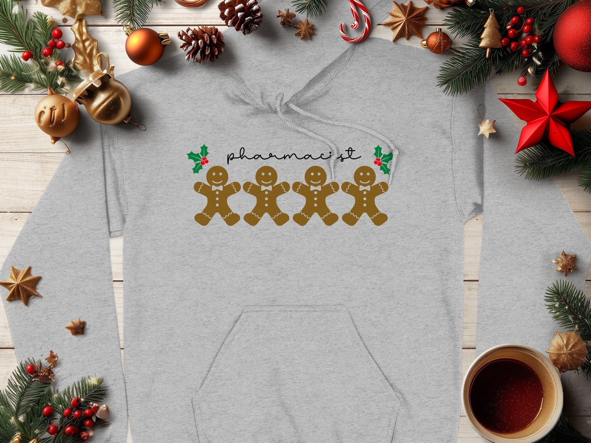 Pharmacist Gingerbread Men Holiday Hoodie