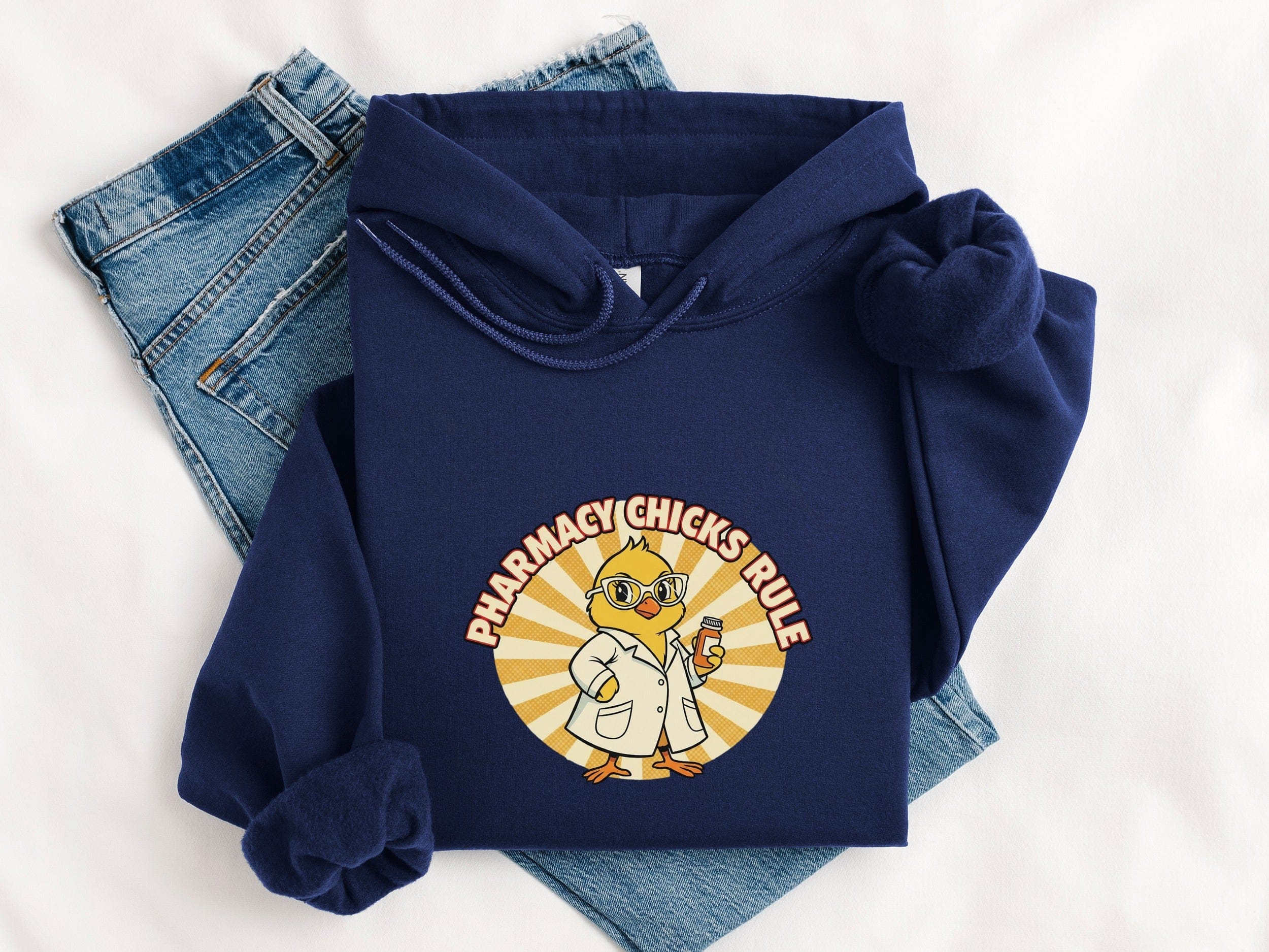 Pharmacy Chicks Rule Design on Cozy Hoodie Product