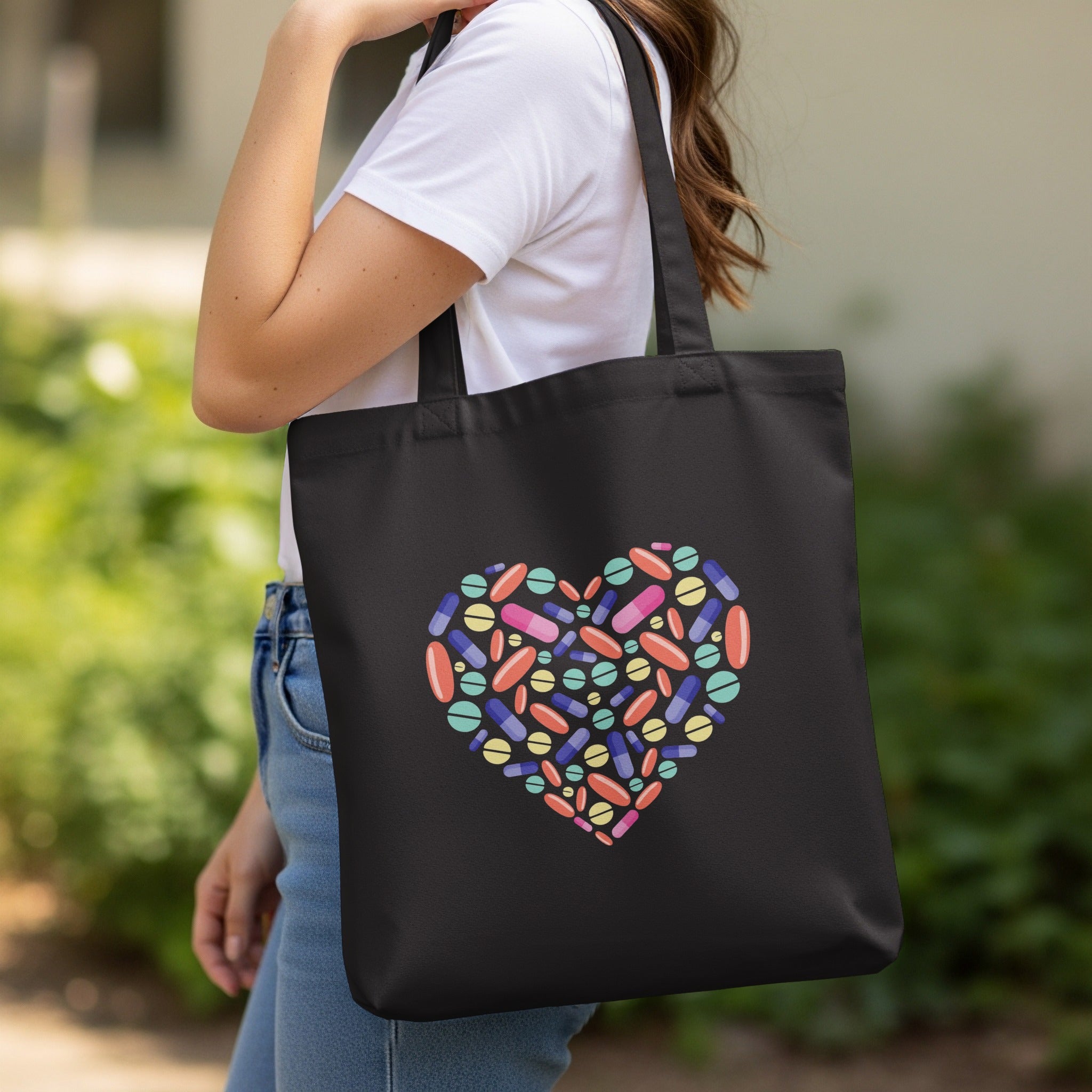 Pill Heart Tote Bag