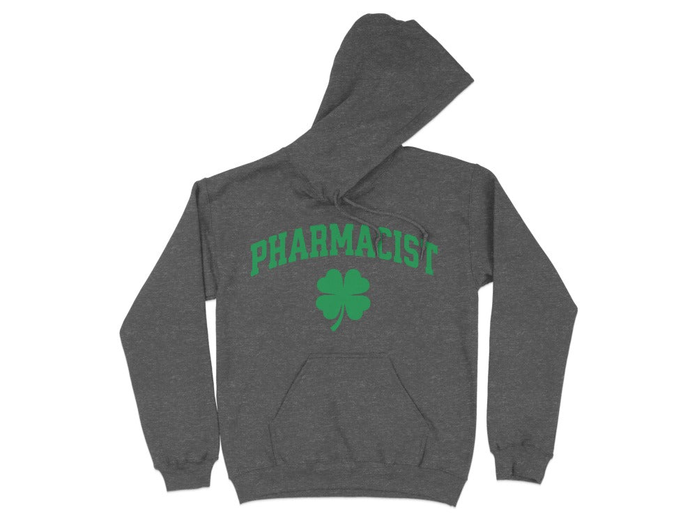 Pharmacist Shamrock (Green Text) Sweatshirt & Hoodie