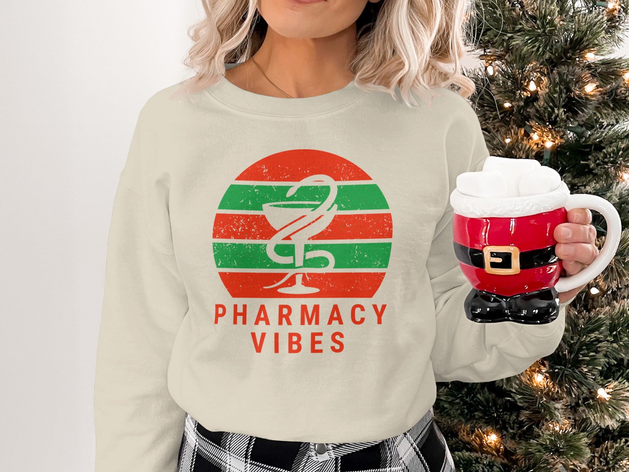 Festive Pharmacy Vibes Graphic Sweatshirt Product