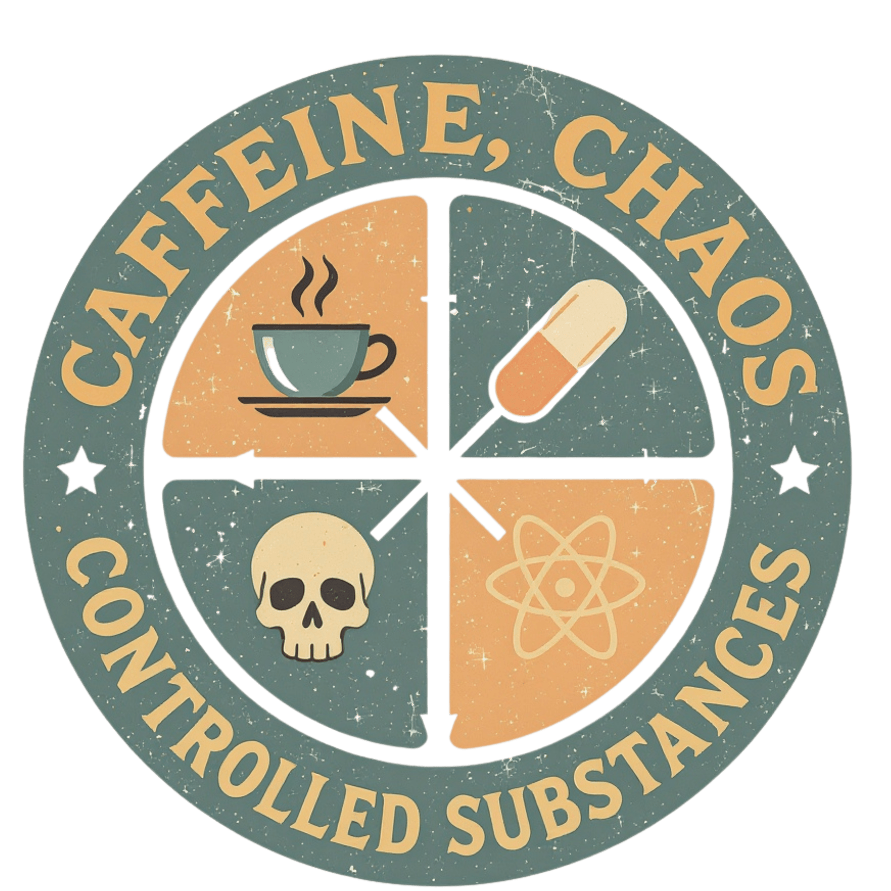 Caffeine, Chaos, Controlled Substances Mug - Pharmacy Apparel for Pharmacists, Techs & Students