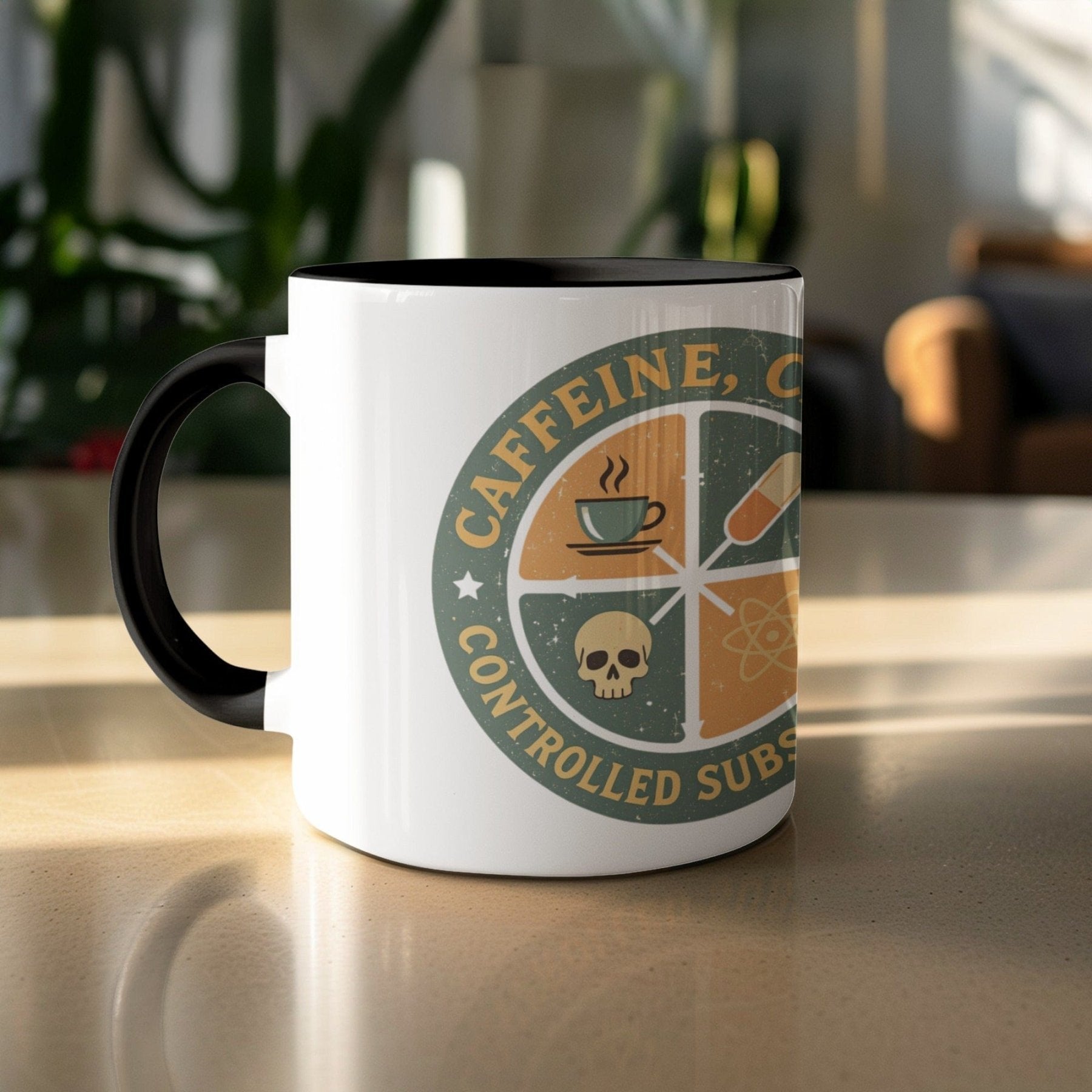 Caffeine, Chaos, Controlled Substances Mug - Pharmacy Apparel for Pharmacists, Techs & Students