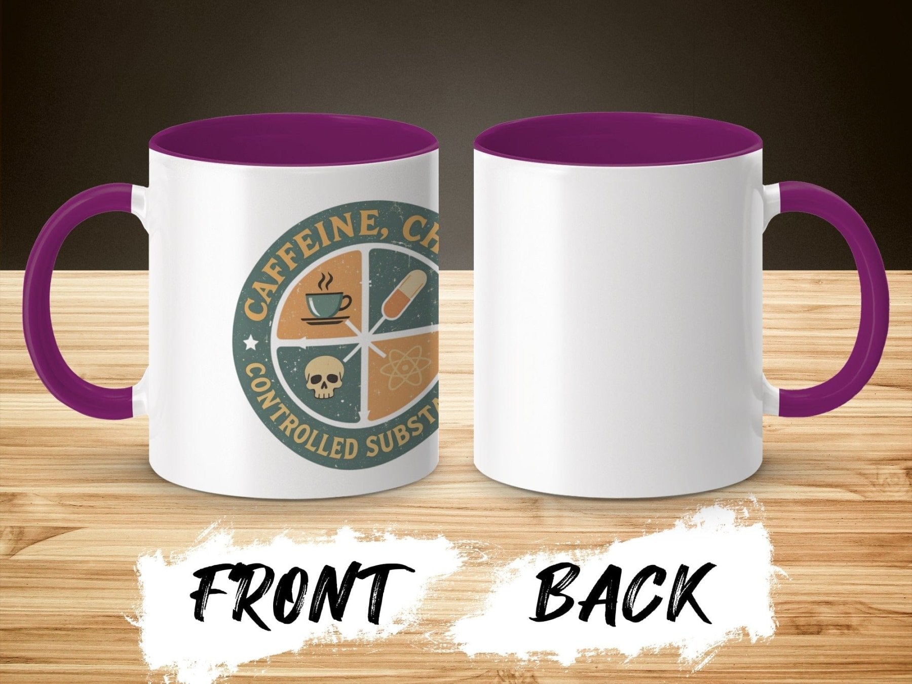 Caffeine, Chaos, Controlled Substances Mug - Pharmacy Apparel for Pharmacists, Techs & Students