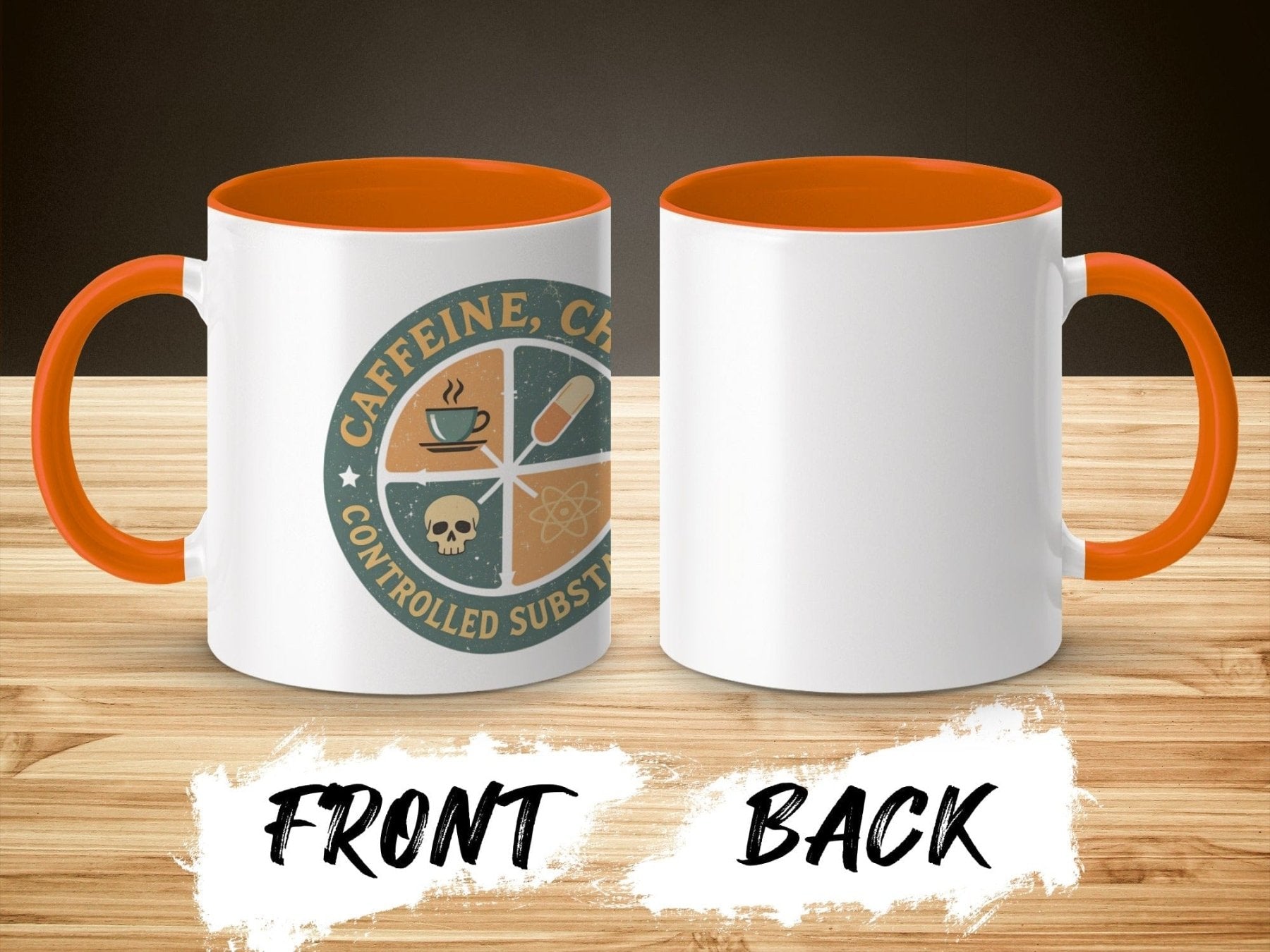 Caffeine, Chaos, Controlled Substances Mug - Pharmacy Apparel for Pharmacists, Techs & Students
