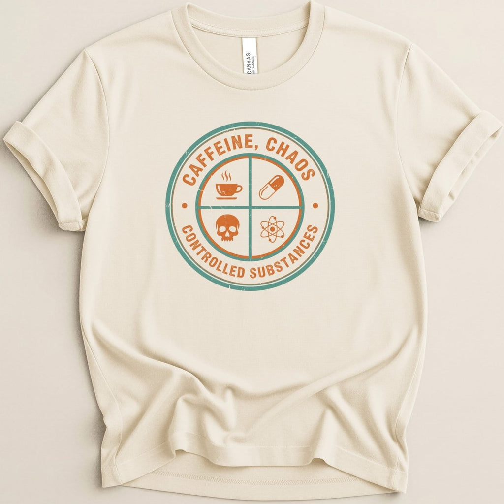 Caffeine Chaos Controlled Substances Tee - Adverse Reactions