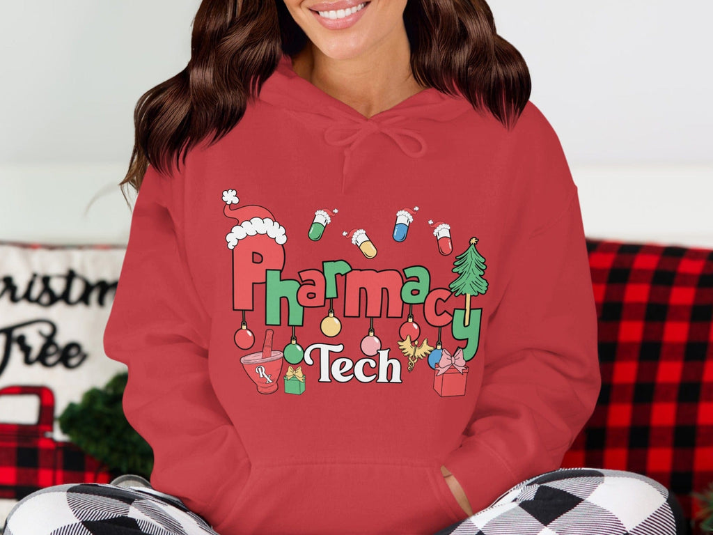 Christmas Pharmacy Tech Hoodie Festive Holiday Design