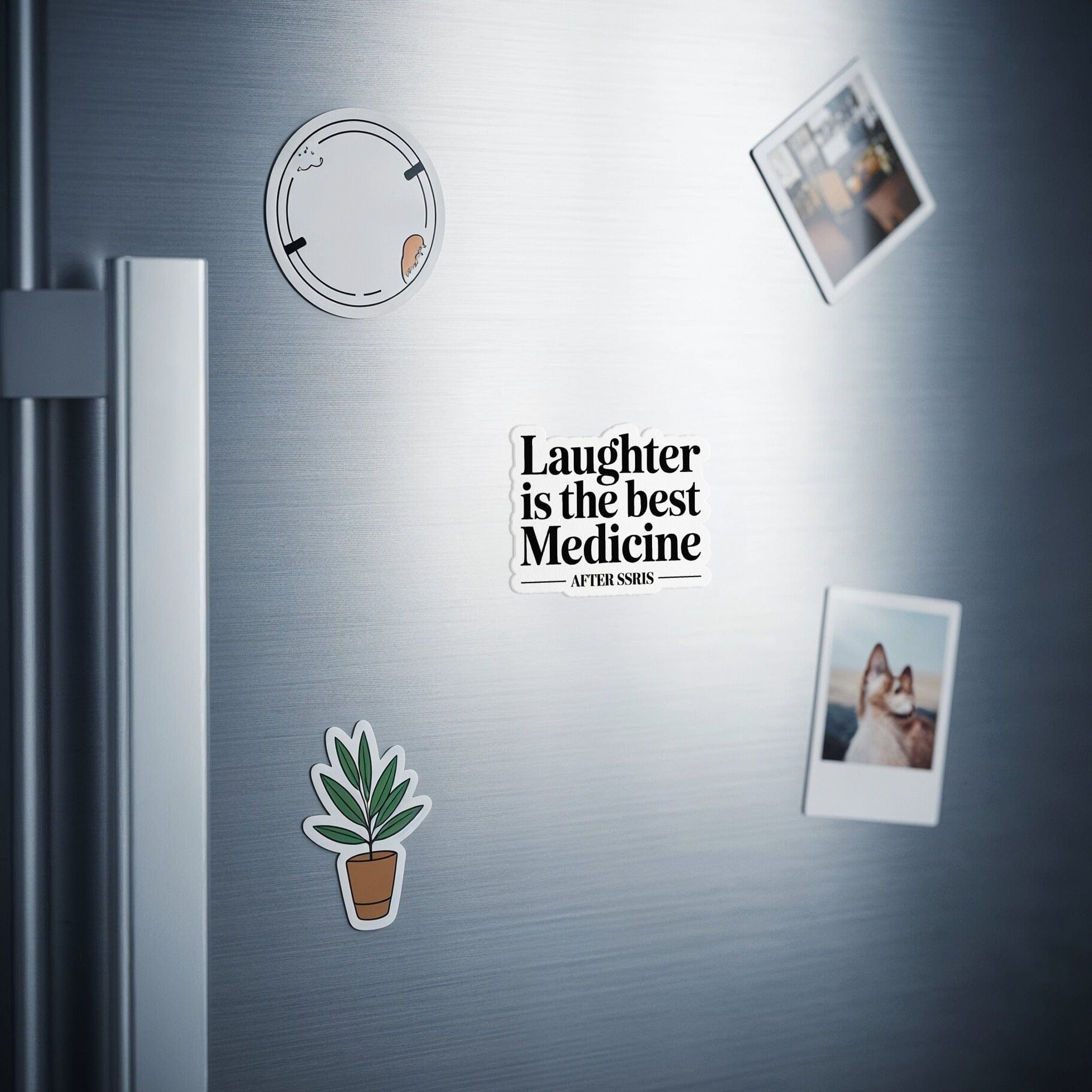 Laughter is the Best Medicine Fridge Magnet product type