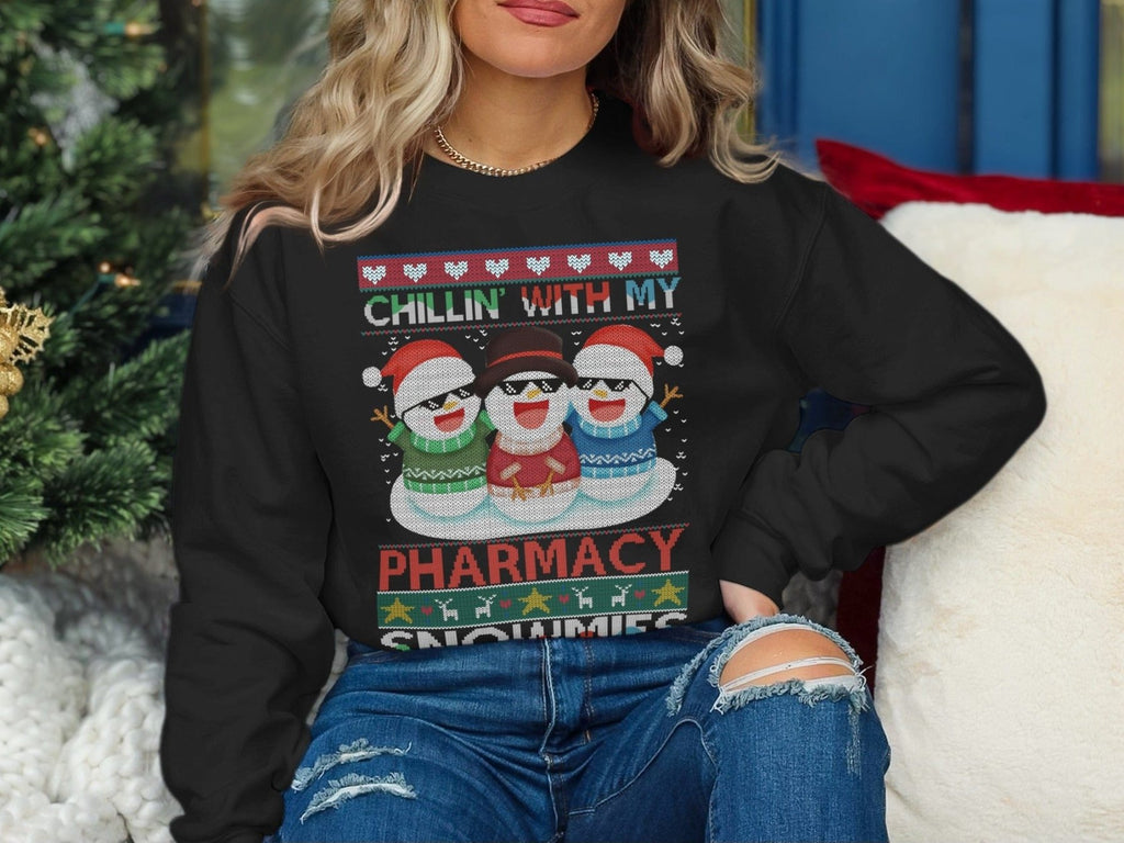 Chillin’ With My Pharmacy Snowmies Sweatshirt - Pharmacy Apparel for Pharmacists, Techs & Students