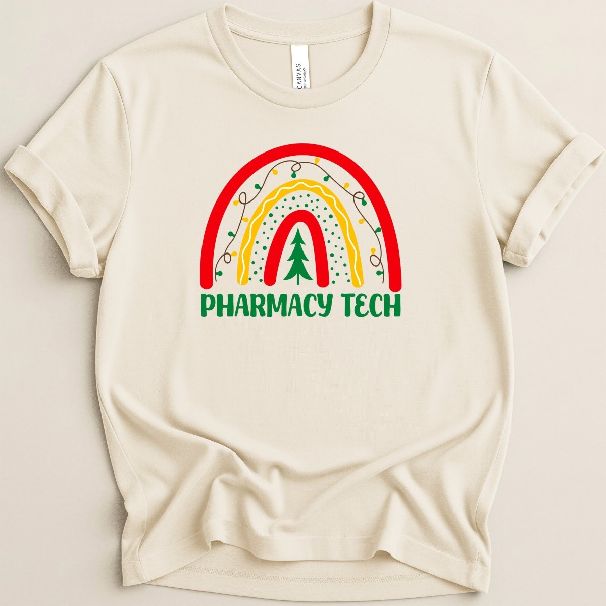 Christmas Rainbow Pharmacy Tech Tee - Adverse Reactions