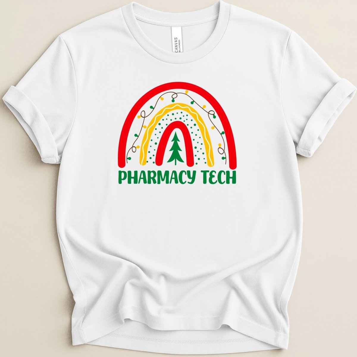 Christmas Rainbow Pharmacy Tech Tee - Adverse Reactions