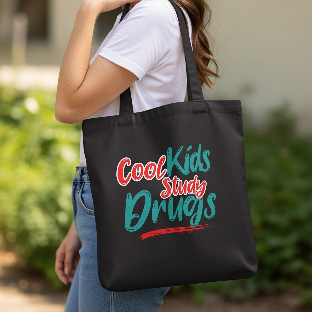 Cool Kids Study Drugs Tote Bag - Pharmacy Apparel for Pharmacists, Techs & Students
