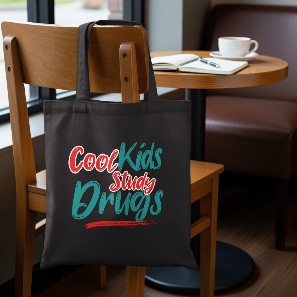 Cool Kids Study Drugs Tote Bag - Pharmacy Apparel for Pharmacists, Techs & Students