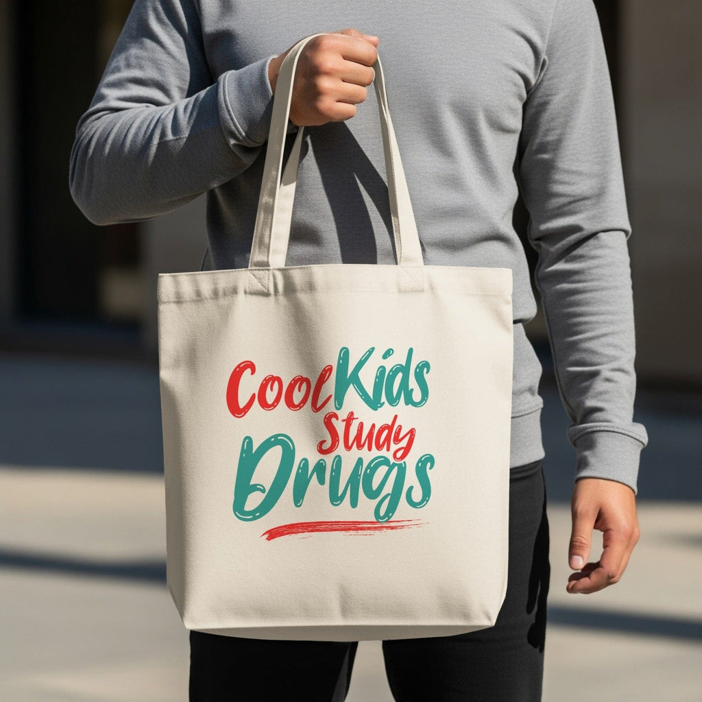 Cool Kids Study Drugs Tote Bag - Pharmacy Apparel for Pharmacists, Techs & Students