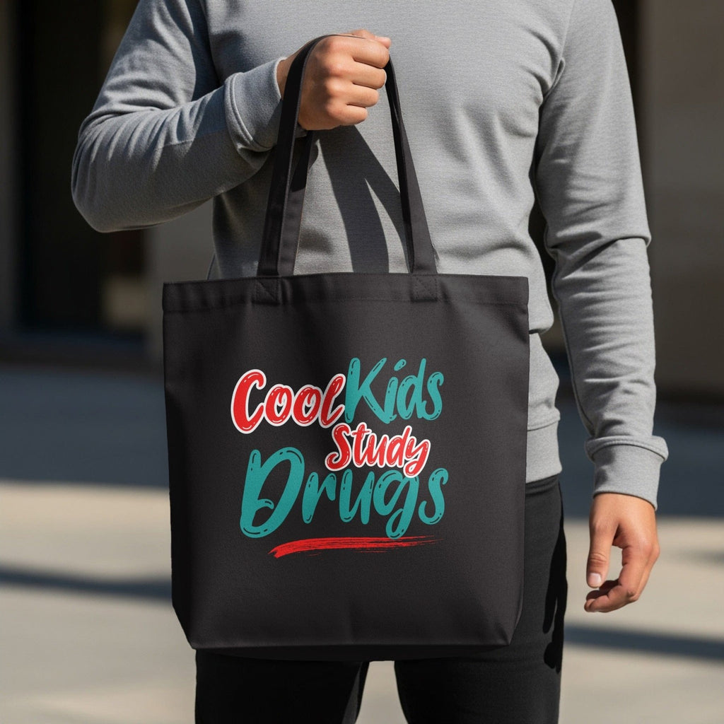 Cool Kids Study Drugs Tote Bag - Pharmacy Apparel for Pharmacists, Techs & Students
