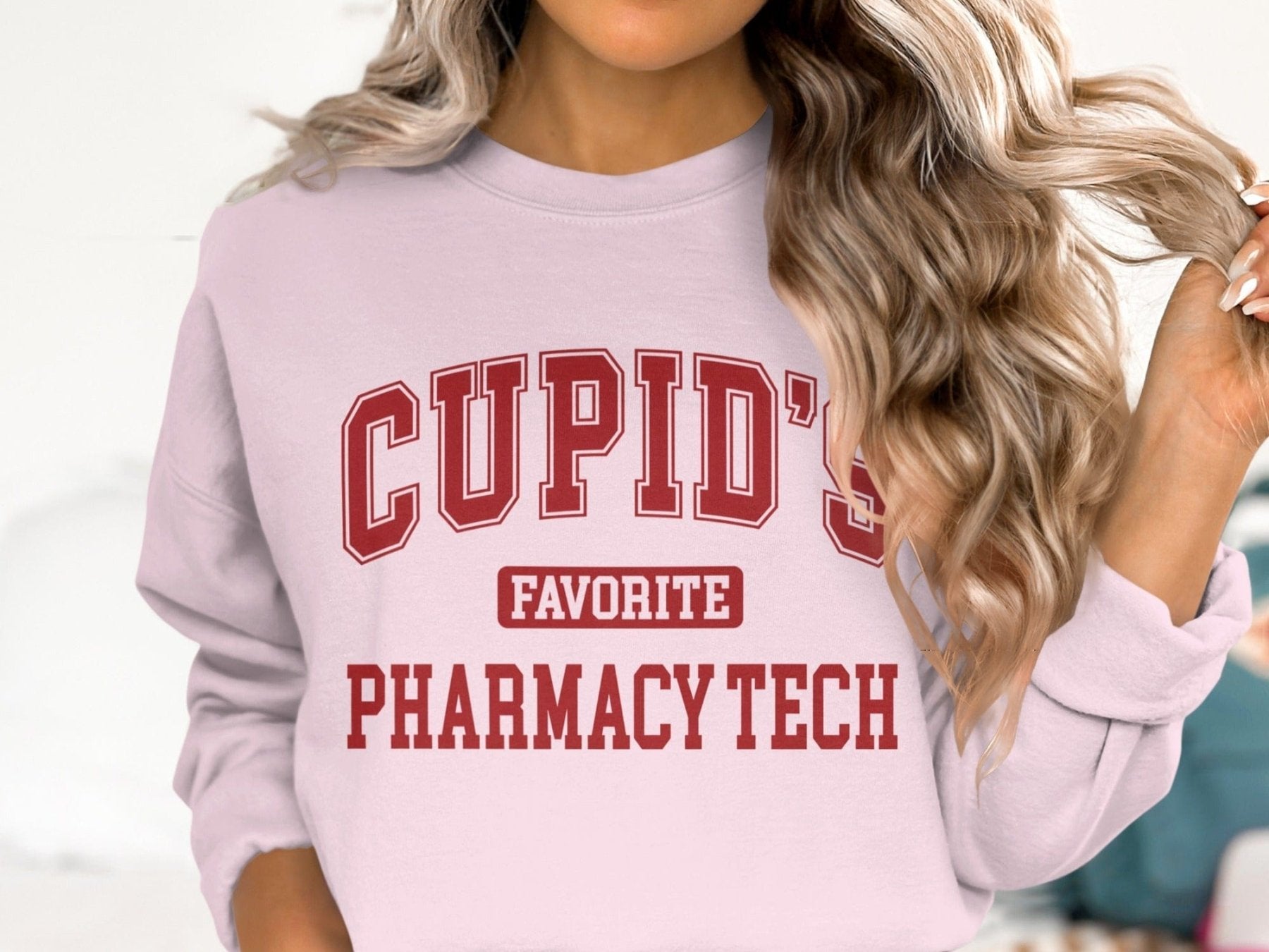 Cupid’s Favorite Pharmacy Tech Sweatshirt & Hoodie - Pharmacy Apparel for Pharmacists, Techs & Students
