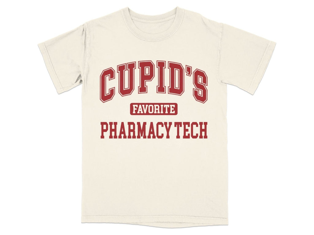 Cupid’s Favorite Pharmacy Tech Tee - Pharmacy Apparel for Pharmacists, Techs & Students