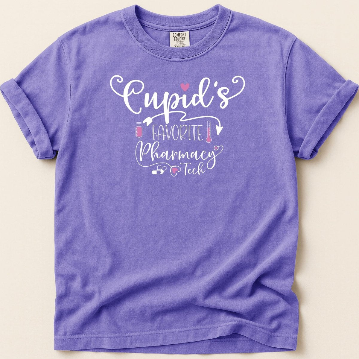 Cupid’s Favorite Pharmacy Tech Tee - Adverse Reactions