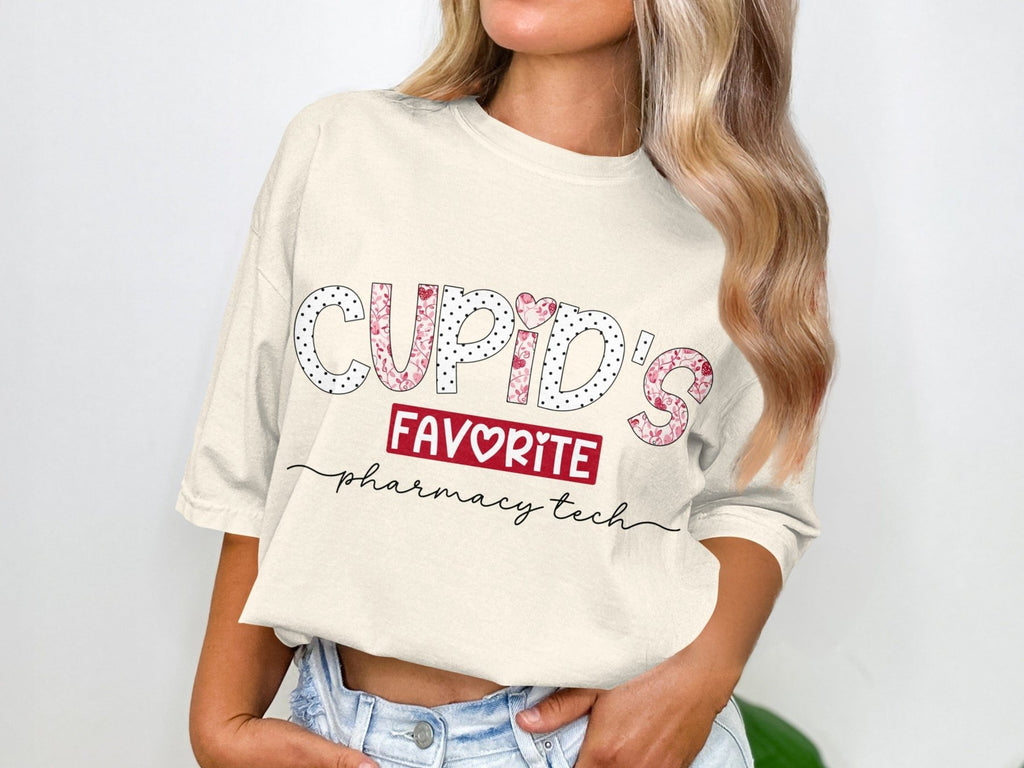 Cupid’s Favorite Pharmacy Tech Tee v2 - Pharmacy Apparel for Pharmacists, Techs & Students