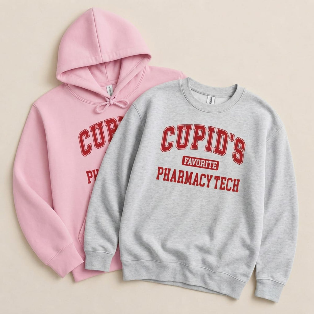 Cupid’s Favorite Pharmacy Tech v1 Sweatshirt & Hoodie - Adverse Reactions