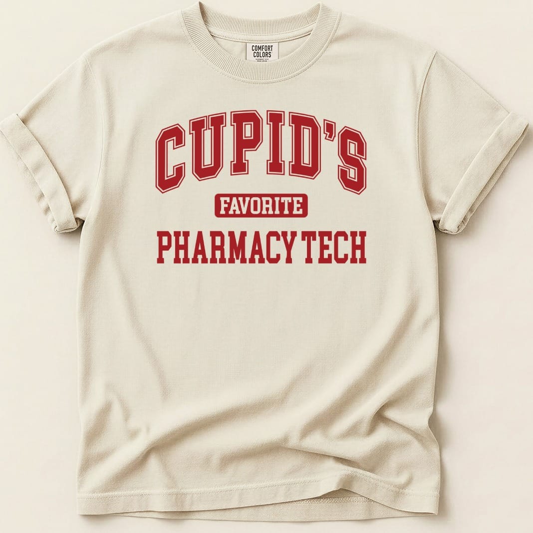 Cupid’s Favorite Pharmacy Tech v1 Tee - Adverse Reactions