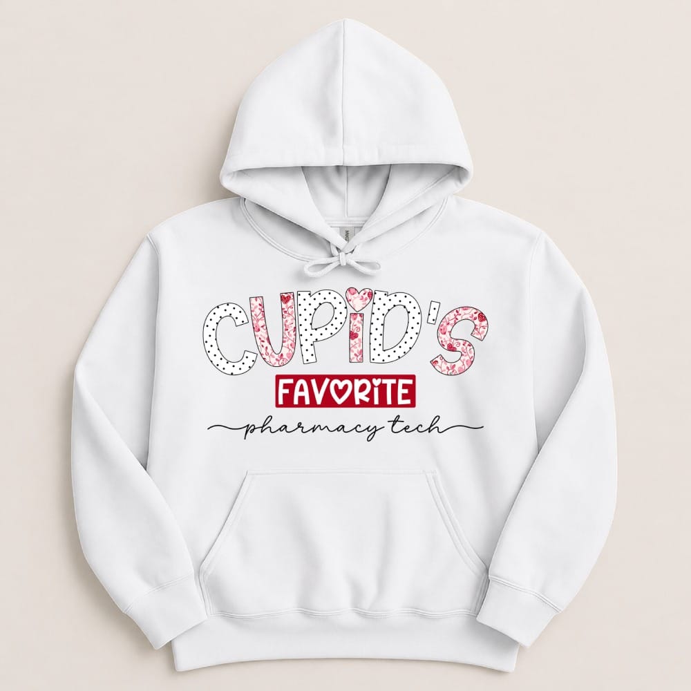 Cupid’s Favorite Pharmacy Tech v2 Sweatshirt & Hoodie - Adverse Reactions
