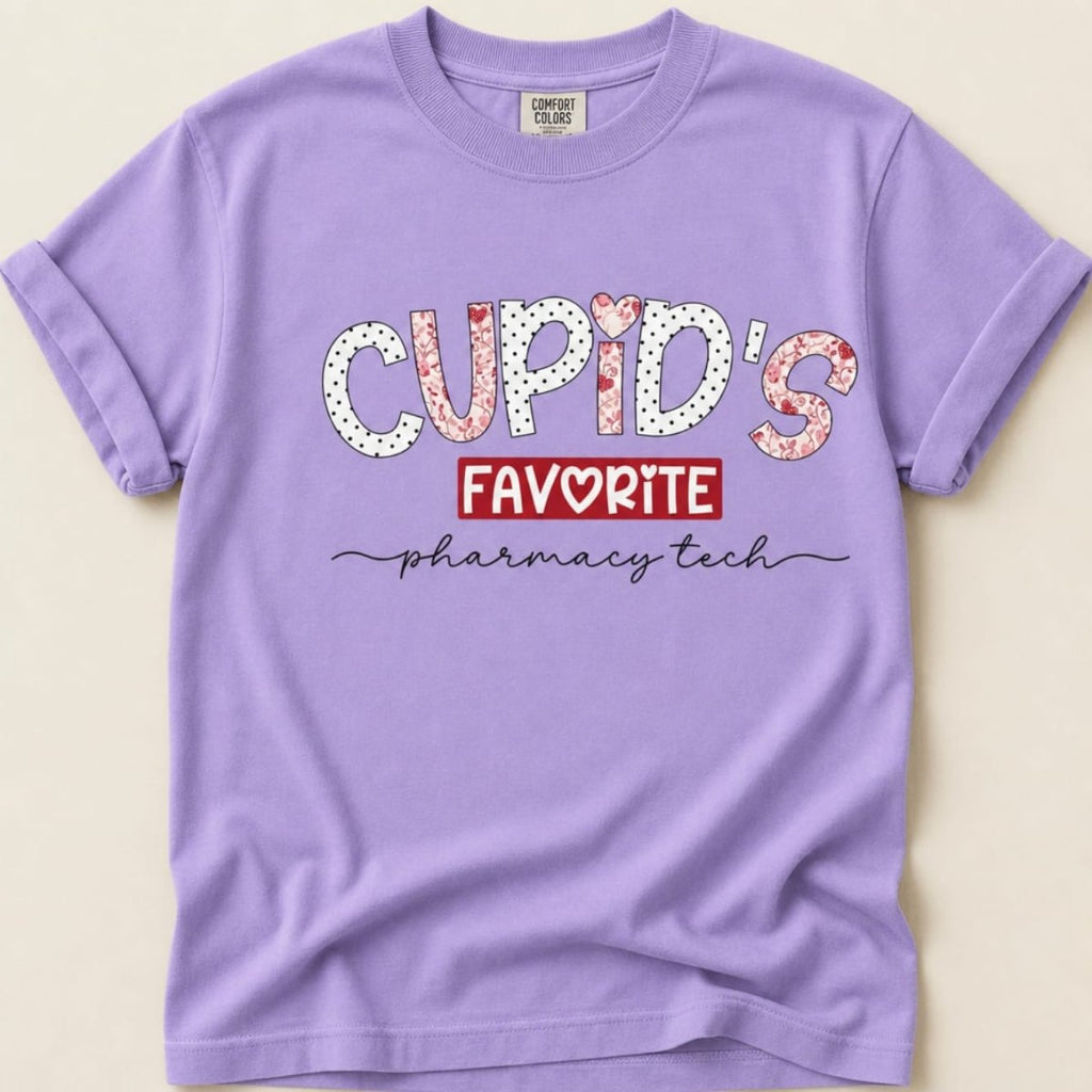 Cupid’s Favorite Pharmacy Tech v2 Tee - Adverse Reactions