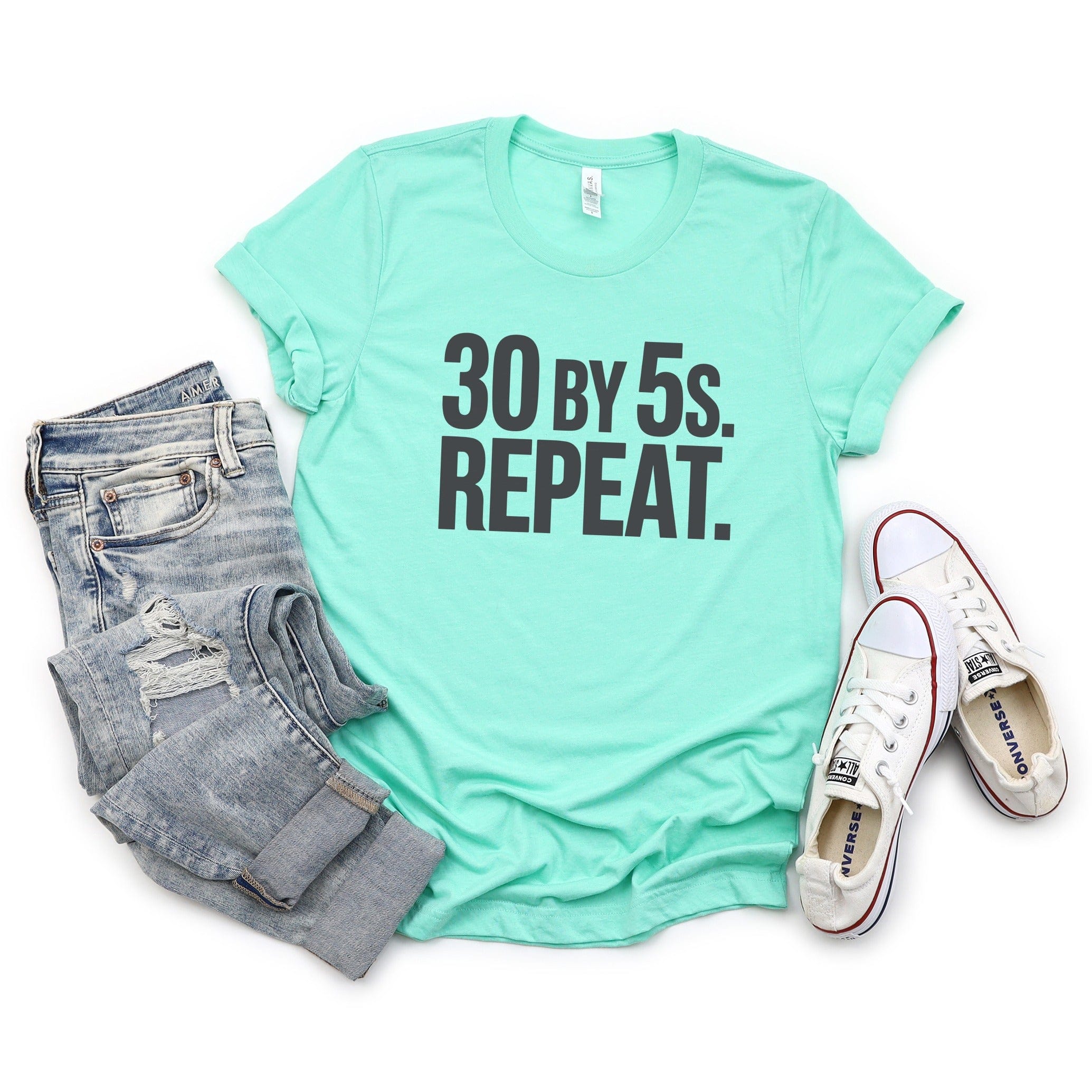 Motivational Tee 30 By 5s Repeat Graphic T-Shirt product