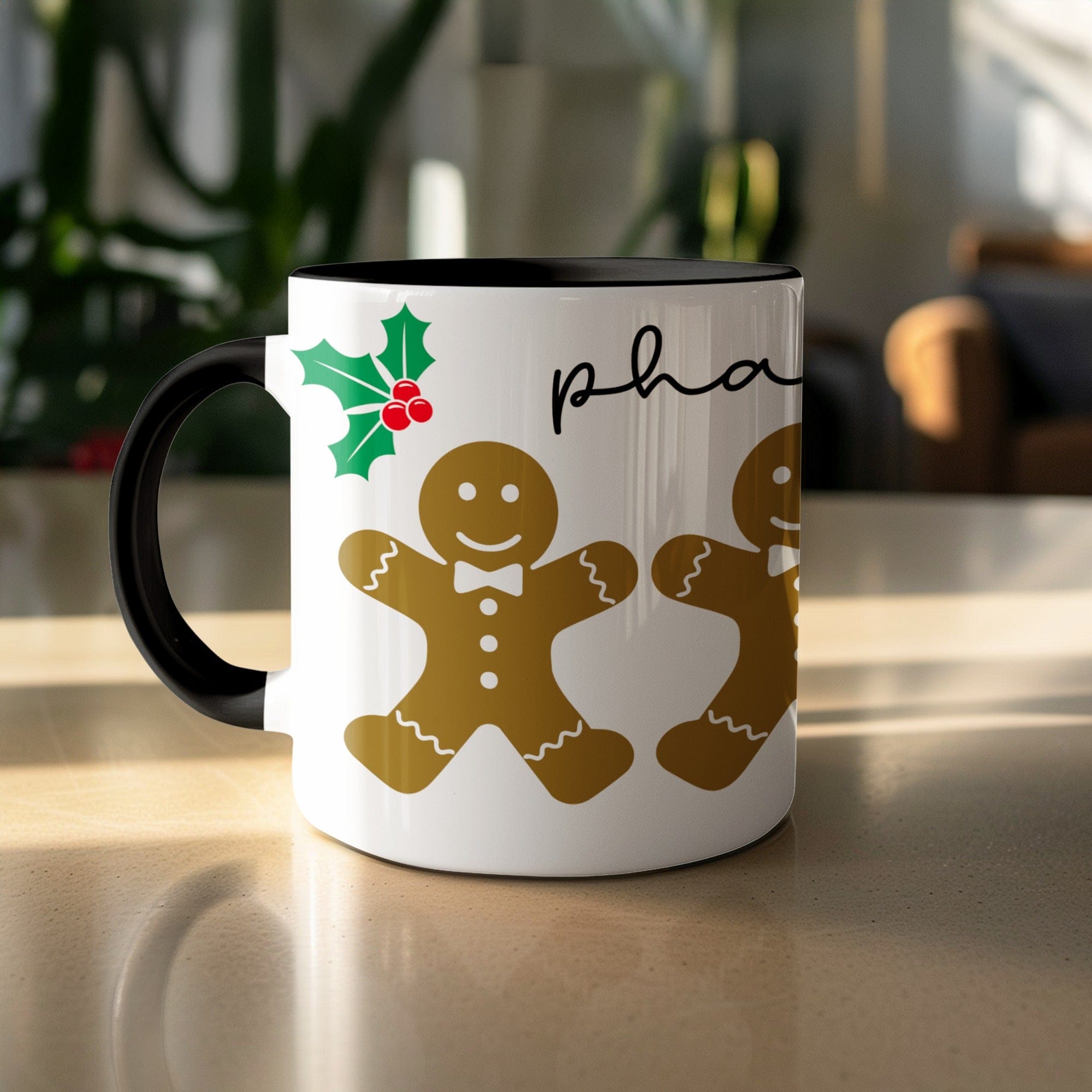 Holiday Gingerbread Man Christmas Coffee Mug