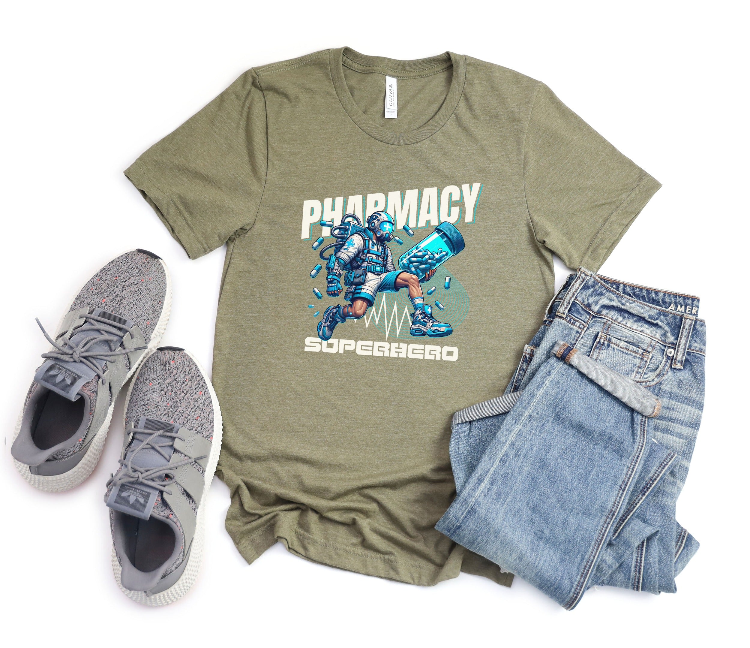 Pharmacy Superhero Graphic T-Shirt