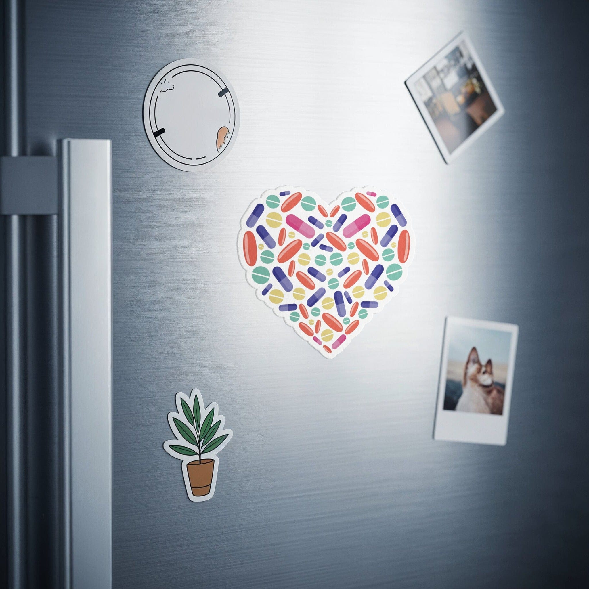 Heart Shaped Multicolored Magnet Fridge Decoration Product Type