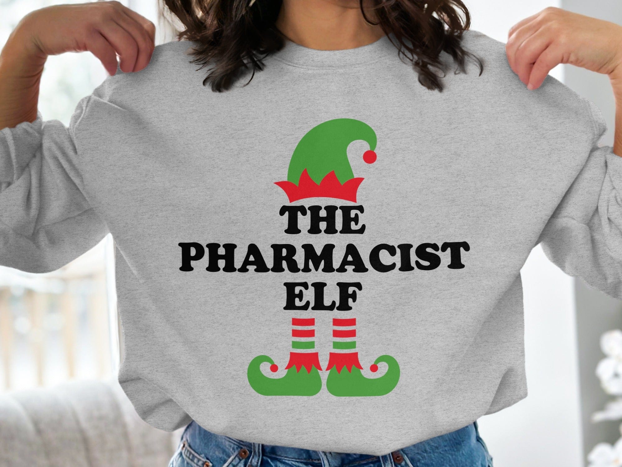 The Pharmacist Elf Christmas Holiday Sweatshirt