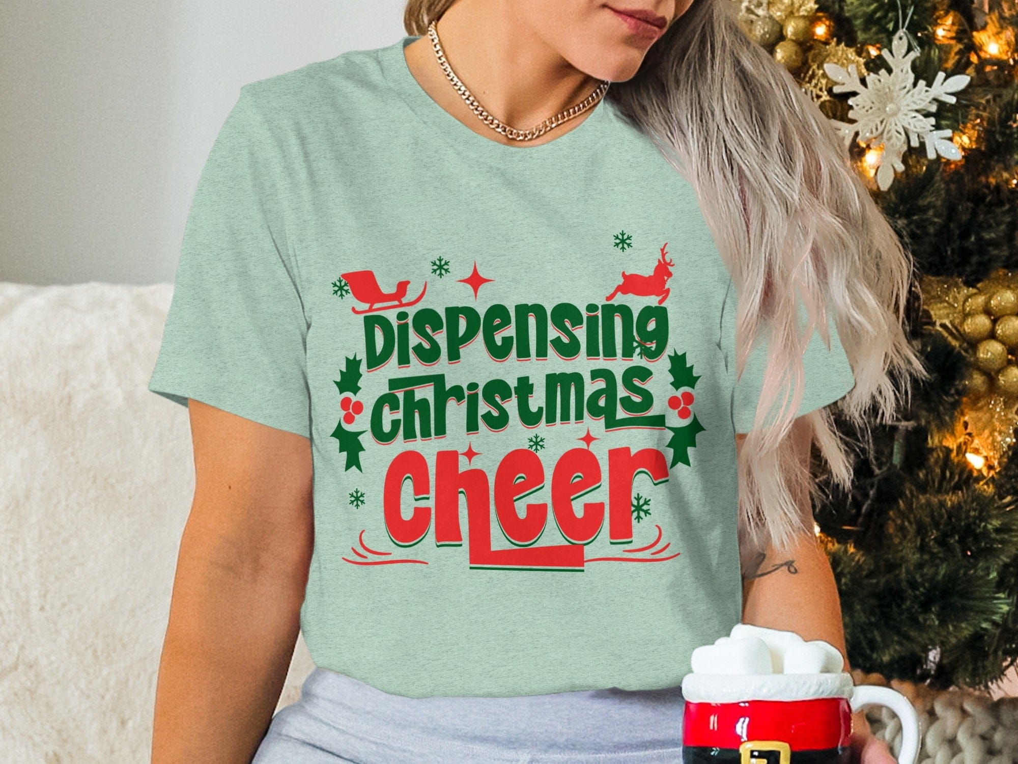 Dispensing Christmas Cheer Festive Holiday Shirt